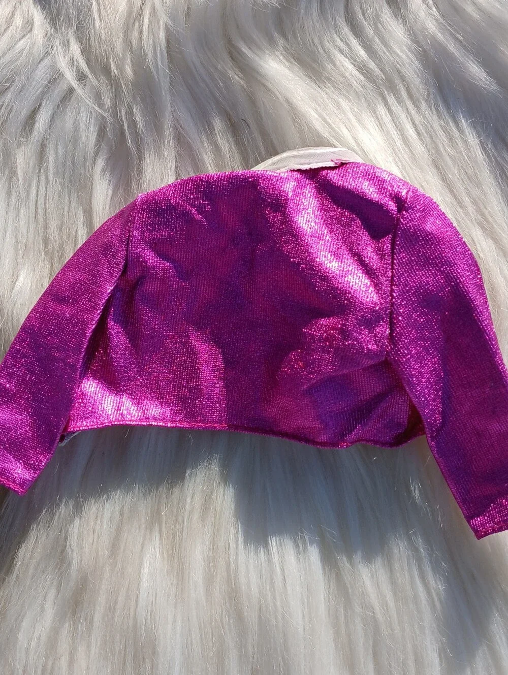 Vintage Barbie Clothing 80s Iridescent Purple Dress 90s Secret Hearts Ken Jacket